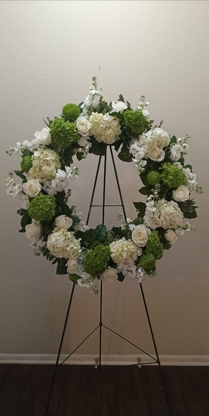 Sympathy arrangement #15 by Fredericksburg Florist